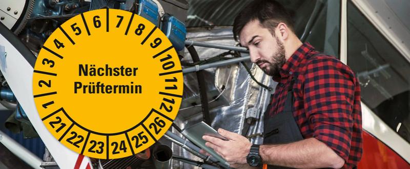 Prüfplaketten zur Wartung von Maschinen und Anlagen kaufen