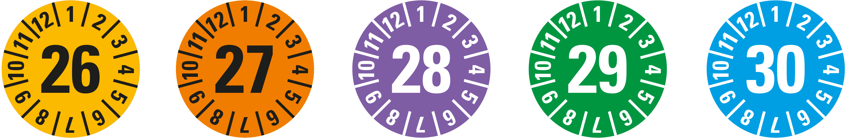 Prüfplaketten mit Jahreszahl kaufen