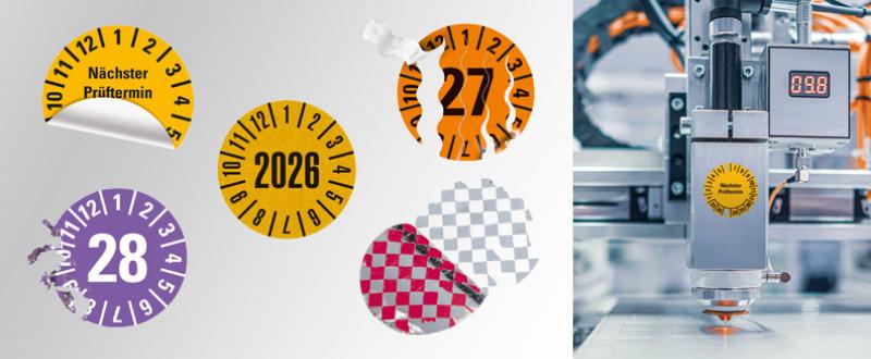 Prüfplaketten Material - Folie, Dokumentenfolie etc.