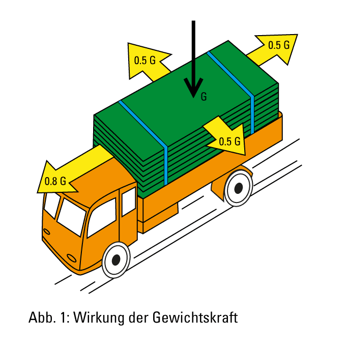 Ladungssicherung & Trucker Disc - Wirkung Gewichtskraft