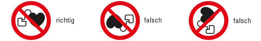 DIN TR-4844-4 - richtige Anbringung von Verbotszeichen