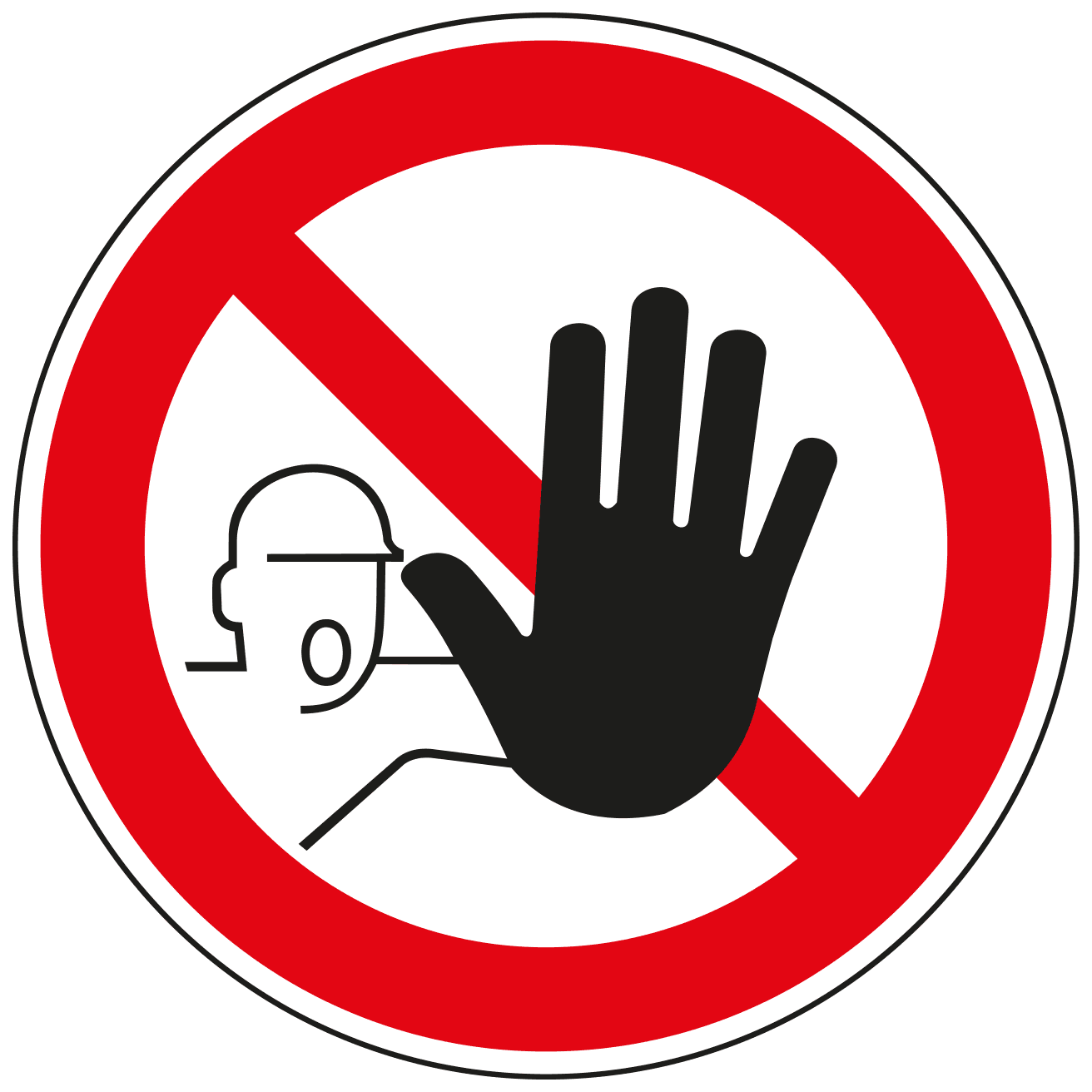 Verbotsschild - Zutritt für Unbefugte verboten