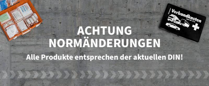 Neue DIN-Normen für Verbandkasten - DIN 13157 und DIN 13169