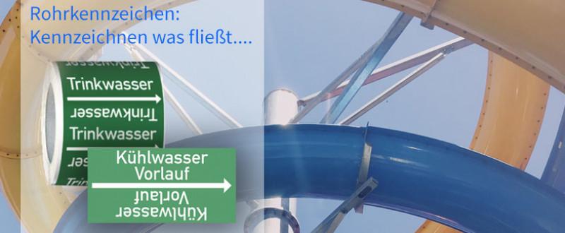 Rohrleitungskennzeichnung - Durchflussstoffe kennzeichnen