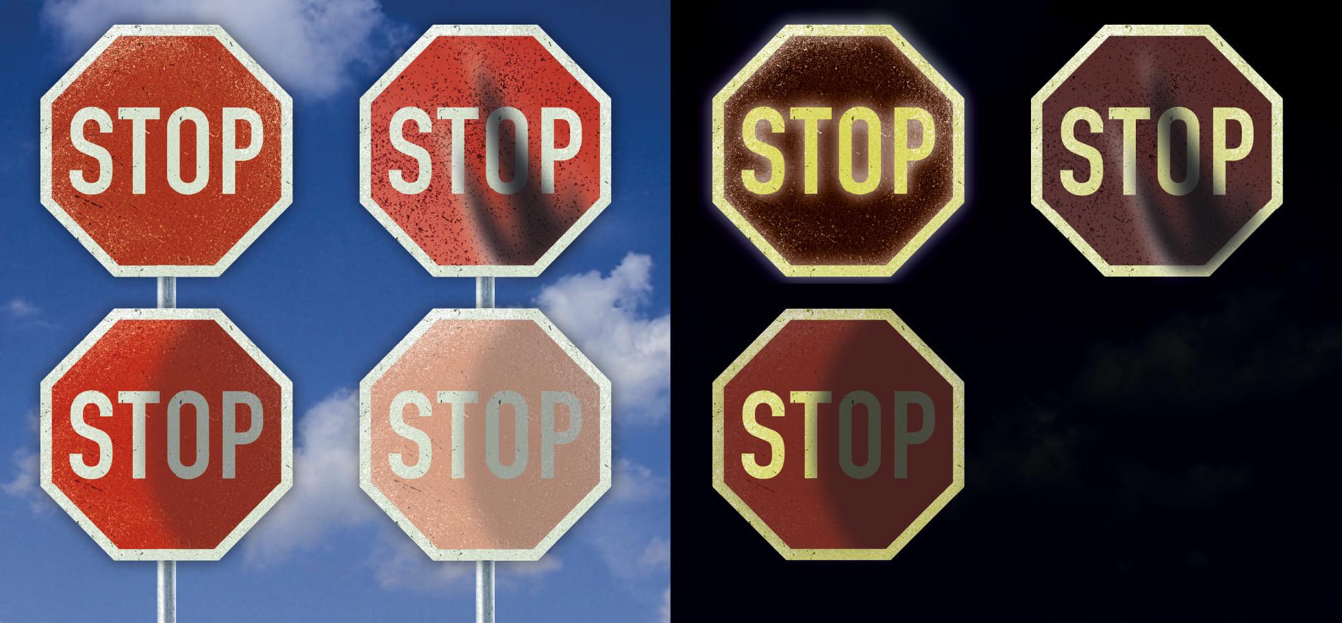 Sichtbare Verkehrsschilder sind wichtig!