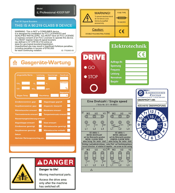 Maschinenkennzeichen vom Hersteller