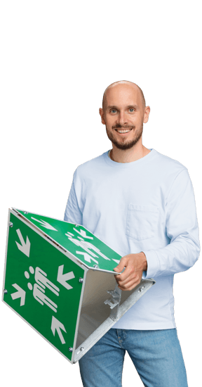 Sammelstellen Schild mit individuellem Text