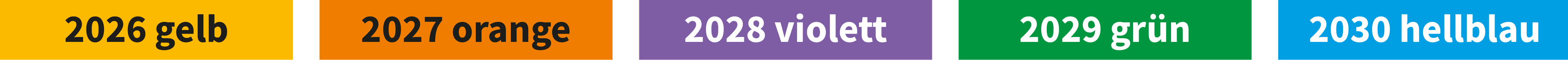 Jahresfarben bei Prüfplaketten