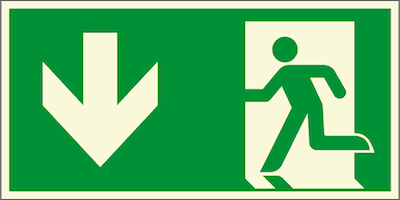 Der vorschriftsmäßige Einsatz von Fluchtwegschildern