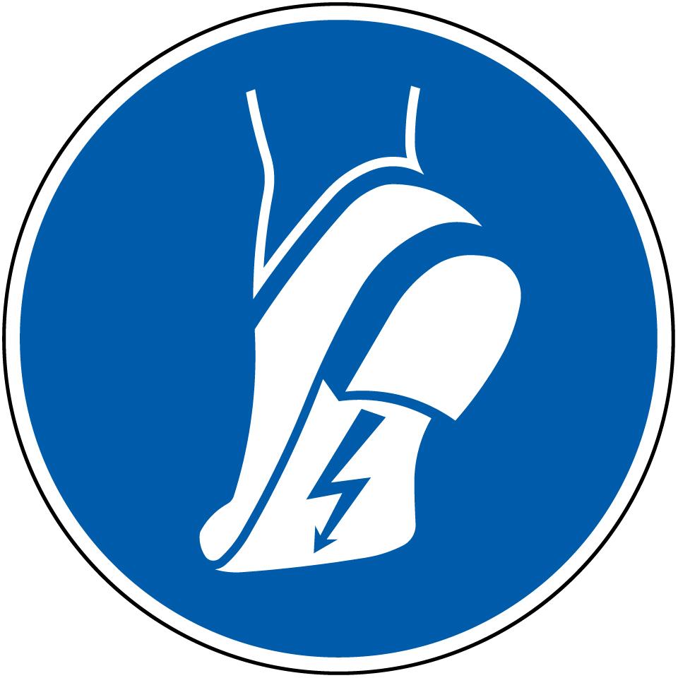 Antistatisches Schuhwerk Schild