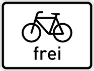 Radfahrer frei