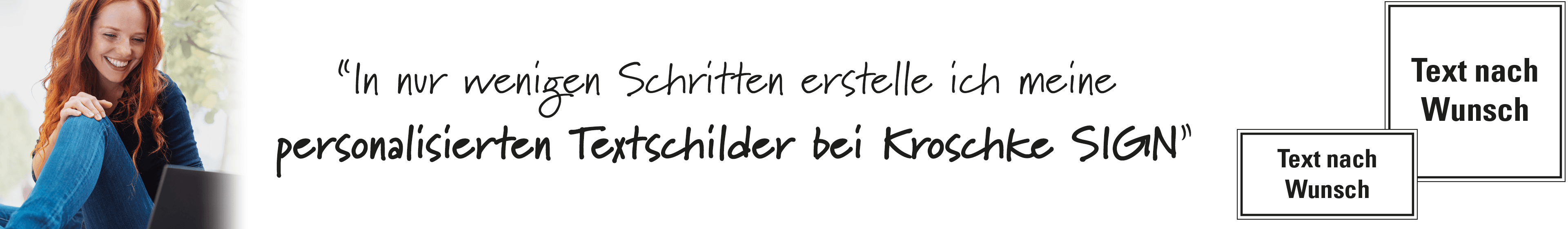 Individuelle Textschilder