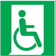 DIN EN ISO 7010 - Notausgang für eingeschränkte Personen