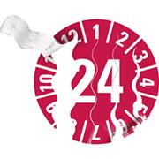 Prüfplaketten Folie mit Sicherheitsstanzung