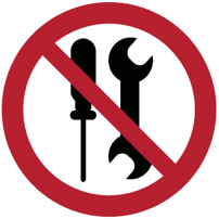 Verbotszeichen Wartung nach ISO 7010