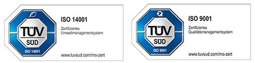 Zertifizierung nach ISO 14001 und ISO 9001