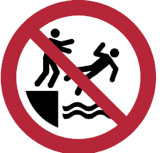 In das Wasser schubsen verboten