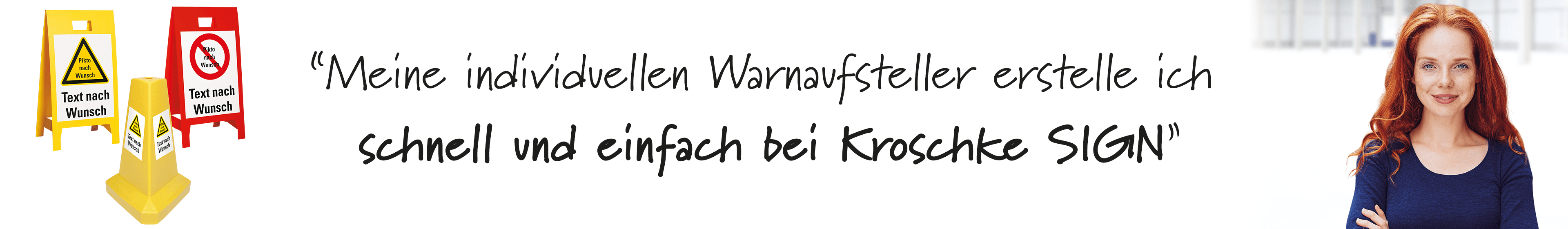 Individuelle Warnaufsteller