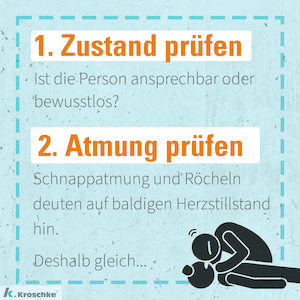 Zustand & Atmung prüfen