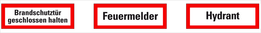 Brandschutzzeichen