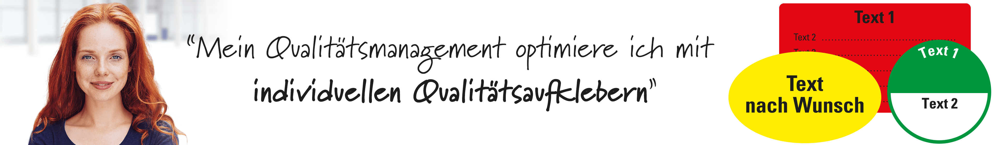 Individuelle Qualitätsaufkleber