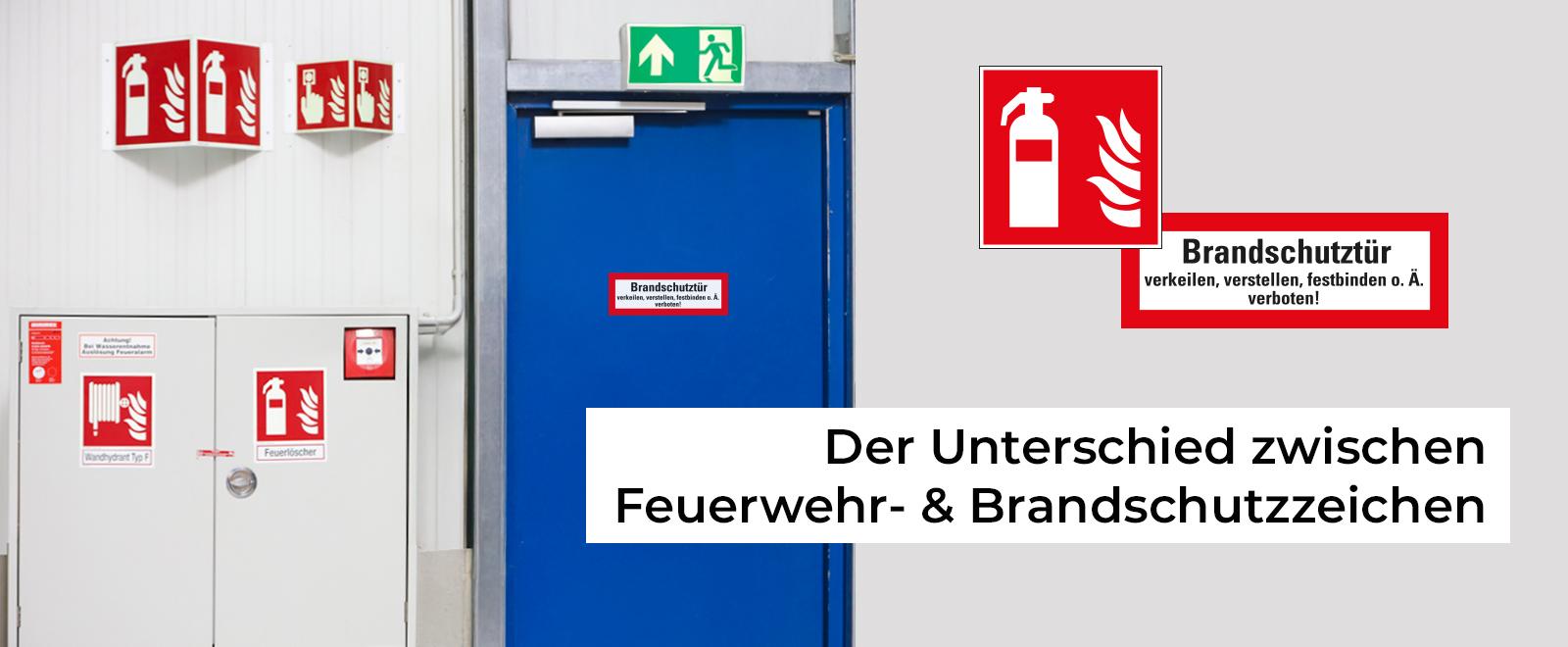 Unterschied zwischen Feuerwehrzeichen und Brandschutzzeichen