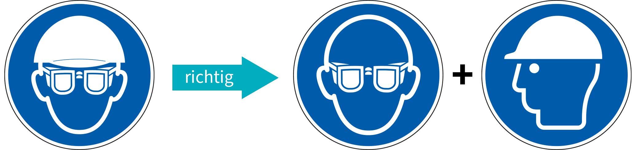 Gebotszeichen mit mehreren Bedeutungen