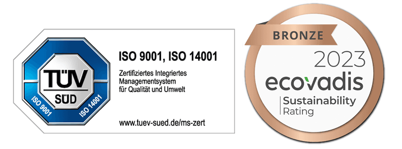 Wir sind EcoVadis zertifziert