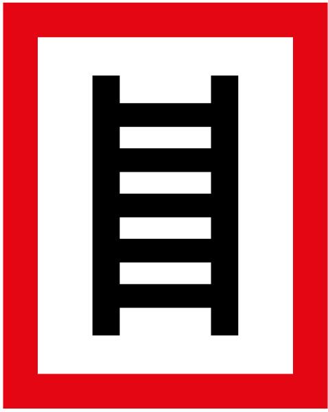 Feuerleiter Feuerwehrzeichen