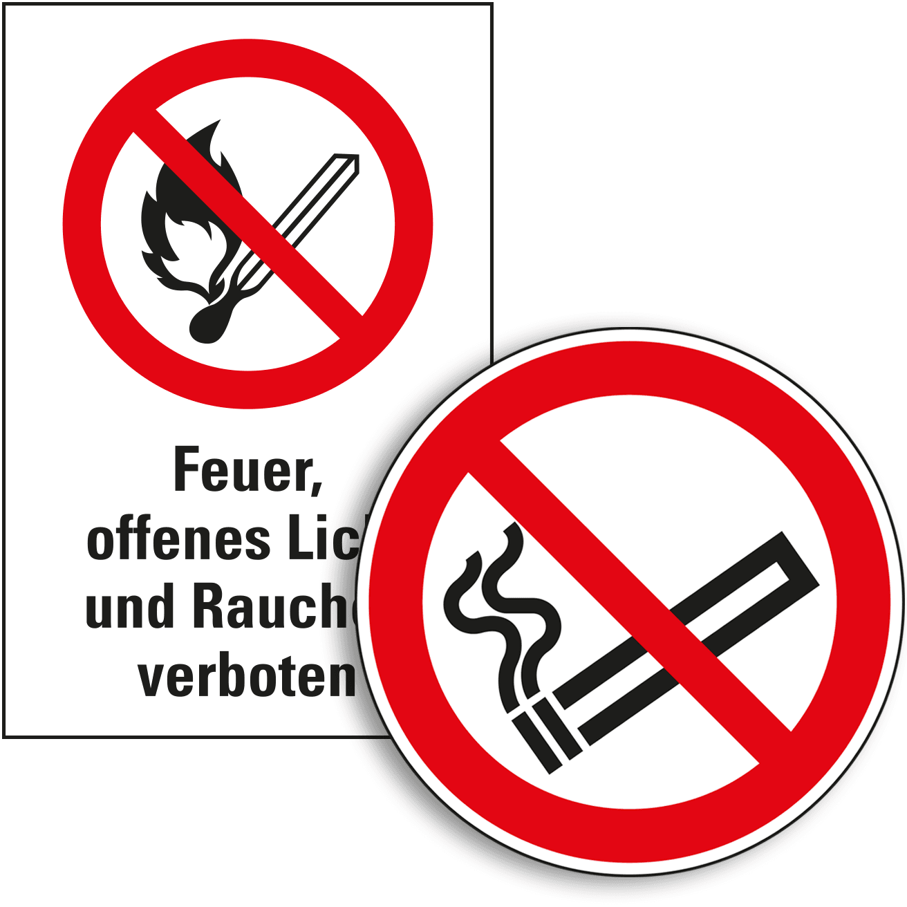 Verbotsschilder - Rauchen verboten