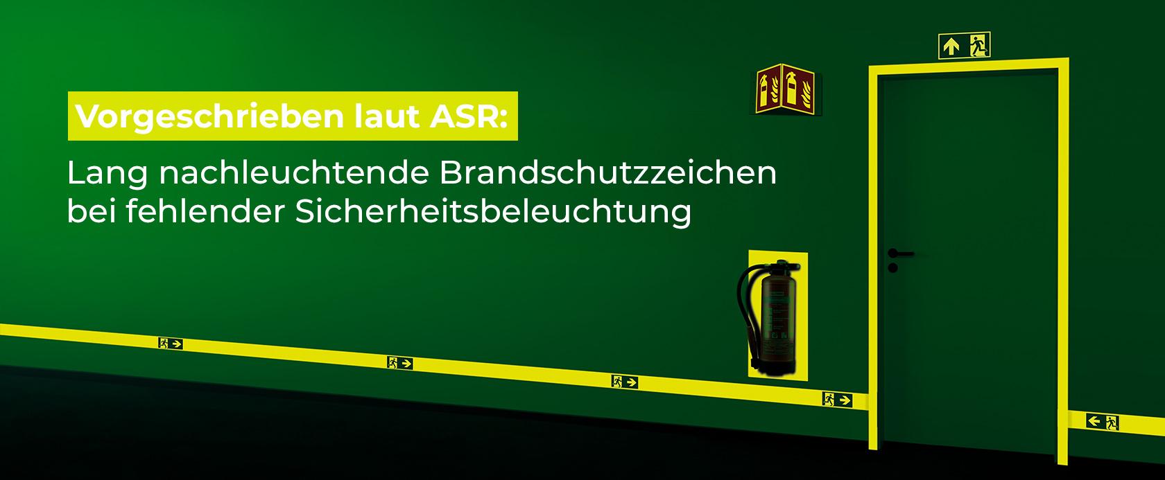 Feuerlöscher - Kennzeichnung und Anbringung - lang nachleuchtende Kennzeichnung