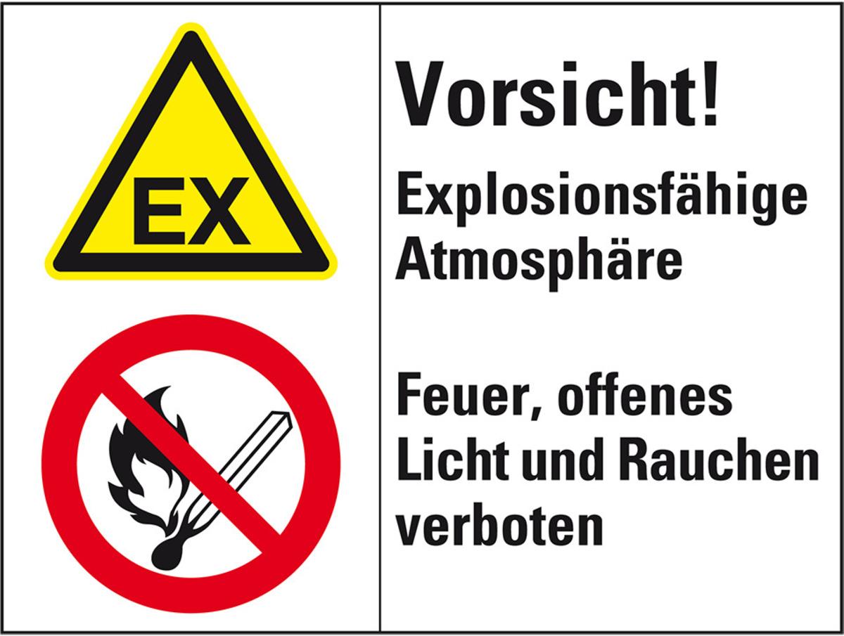 KSIGN Kombischild Warnung Vor Explosionsf higer Atmosph re 150 Mm KSIGN Kombischild Warnung Vor Explosionsf higer Atmosph re 150 Mm