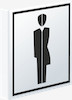 Tür-Fahnenschild Pikto Divers, weiß/schwarz, Kunststoff, 150x150mm
