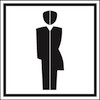 Türschild Pikto Divers, weiß/schwarz, Folie, selbstklebend, 150x150mm
