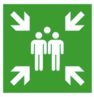 Rettungszeichen E007: Sammelstelle