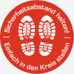 Bodenzeichen Sicherheitsabstand