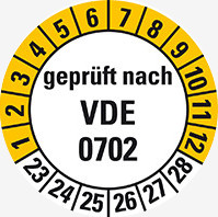 Prüfplakette VDE 0702 Prüfplakette VDE 0702
