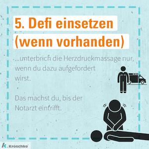 Defibrillator einsetzen