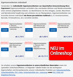 Eigentumsetiketten individuell