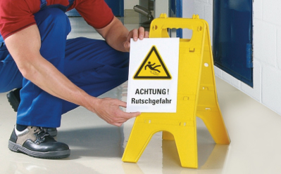 Warnaufsteller Achtung Rutschgefahr!