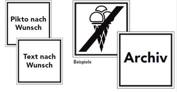 Individuelle Türhinweise