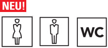 WC-Schilder neues Design