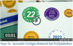 Video zu Prüfplakettenmaterial