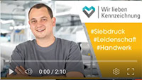 Schilderproduktion Siebdruck