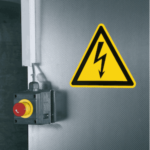 Warnschild elektrische Spannung