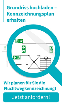 Kennzeichnungsplan für Fluchtwegkennzeichnung