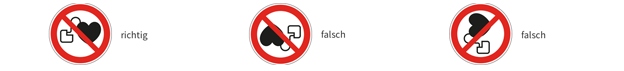 richtige Anbringung von Verbotszeichen richtige Anbringung von Verbotszeichen