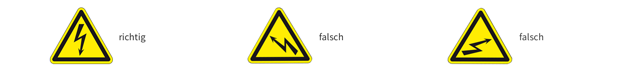 richtige Anbringung von Warnzeichen richtige Anbringung von Warnzeichen