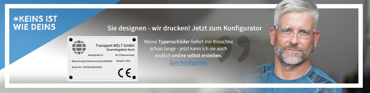 Keins ist wie deins - individuelles Typenschild