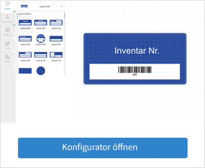 Zum Inventaretiketten Konfigurator